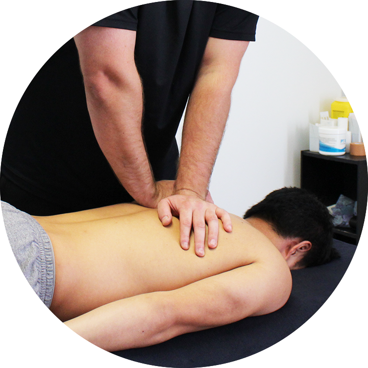 Physiotherapist performing manual therapy